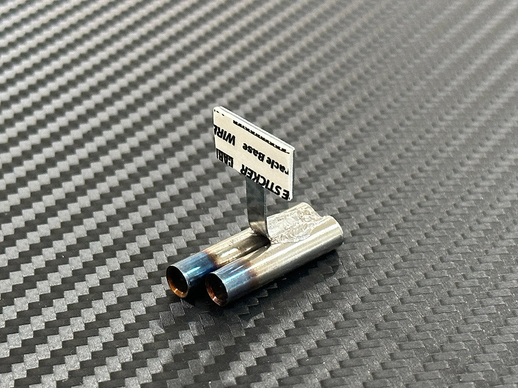 Standard Stainless Muffler / Stagger Dual Right / 6mm Burnt Tip / 15mm Length