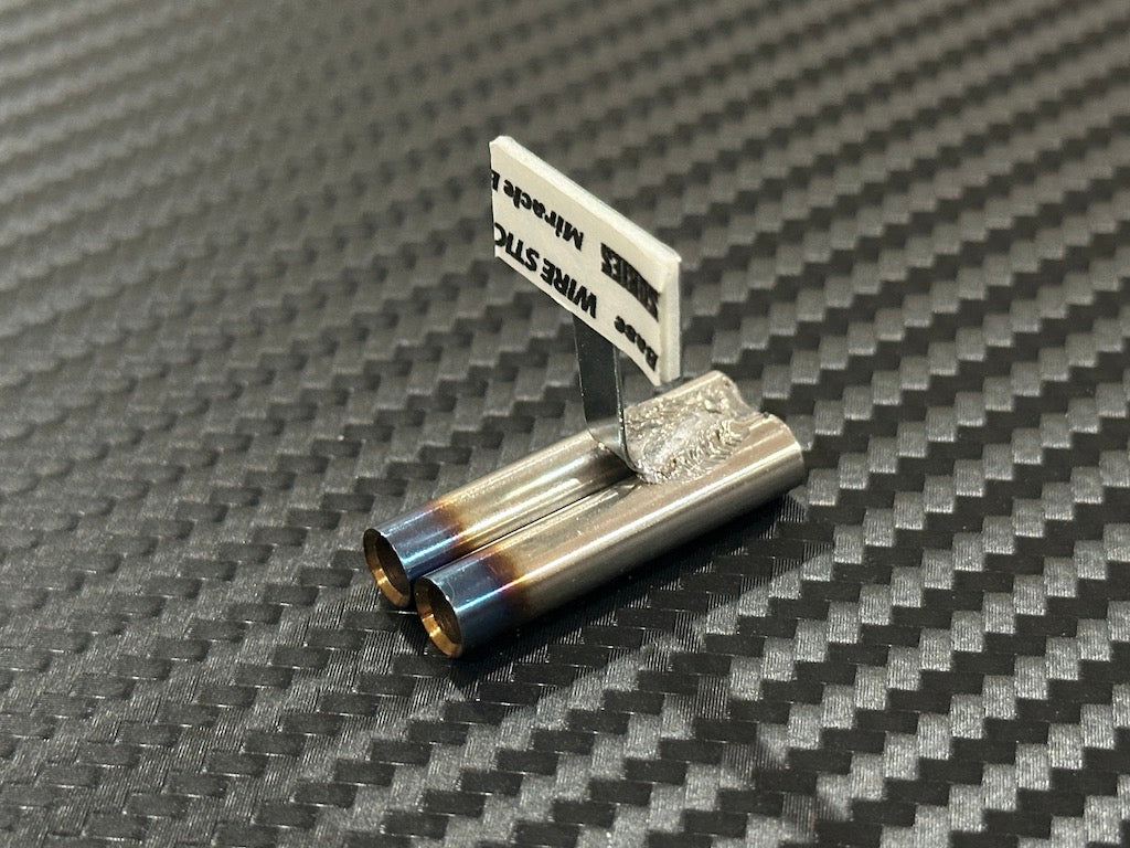 Standard Stainless Muffler / Dual / 6mm Burnt Tip / 15mm Length