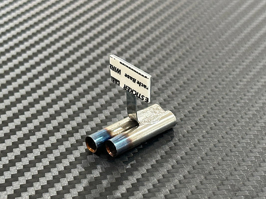 Standard Stainless Muffler / Stagger Dual Right / 6mm Burnt Tip / 15mm Length