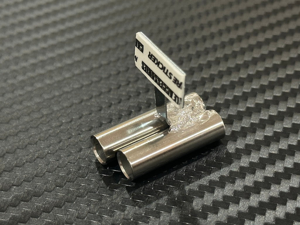 Standard Stainless Muffler / Stagger Dual Right / 8mm Tip / 15mm Length